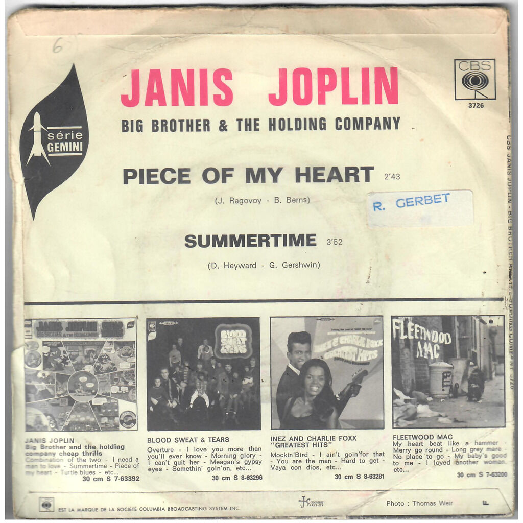  Janis Joplin  -  piece of my heart / summertime 