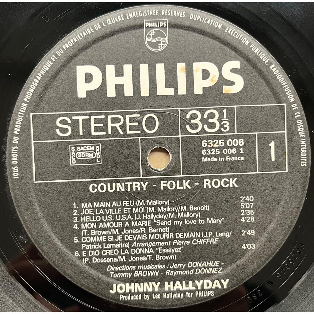  Johnny Hallyday  -  country-folk-rock 