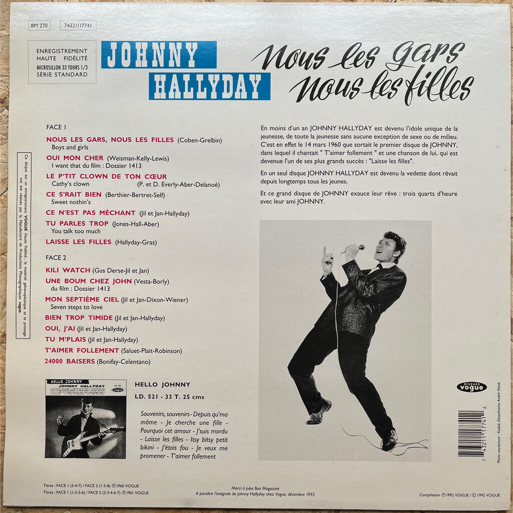  Johnny Hallyday  -  nous les gars nous les filles 