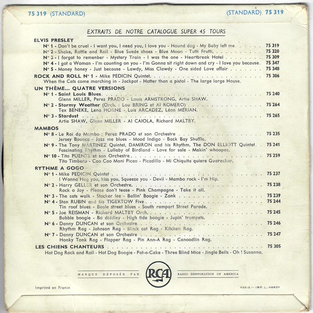  Elvis Presley  -  rock and roll n° 1 