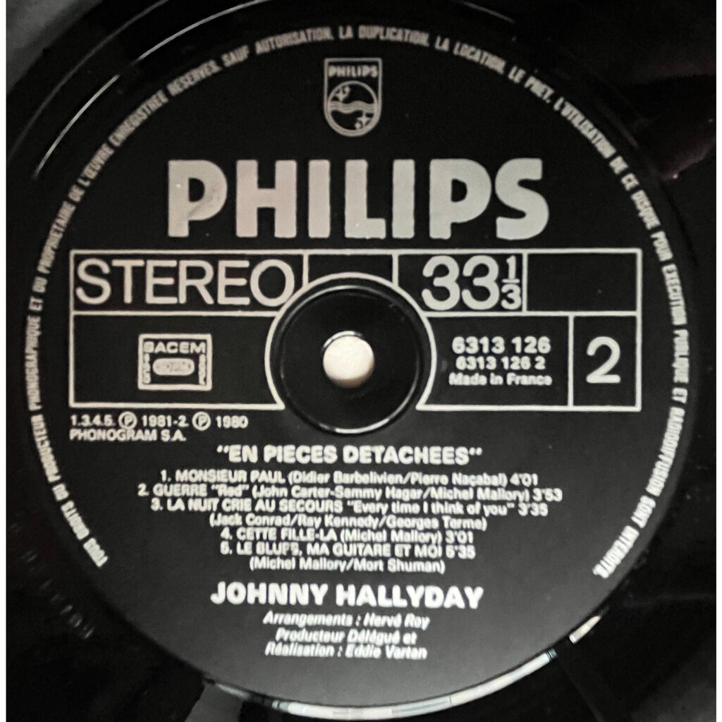  Johnny Hallyday  -  en pièces détachées 