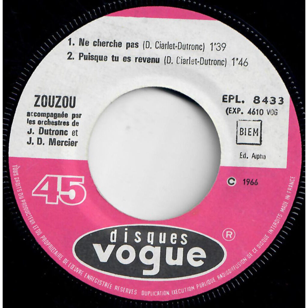  Zouzou  -  il est parti comme il etait venu 