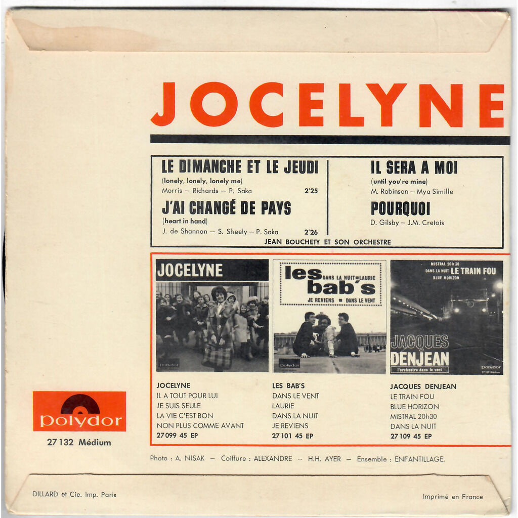  Jocelyne  -  le dimanche et le jeudi 