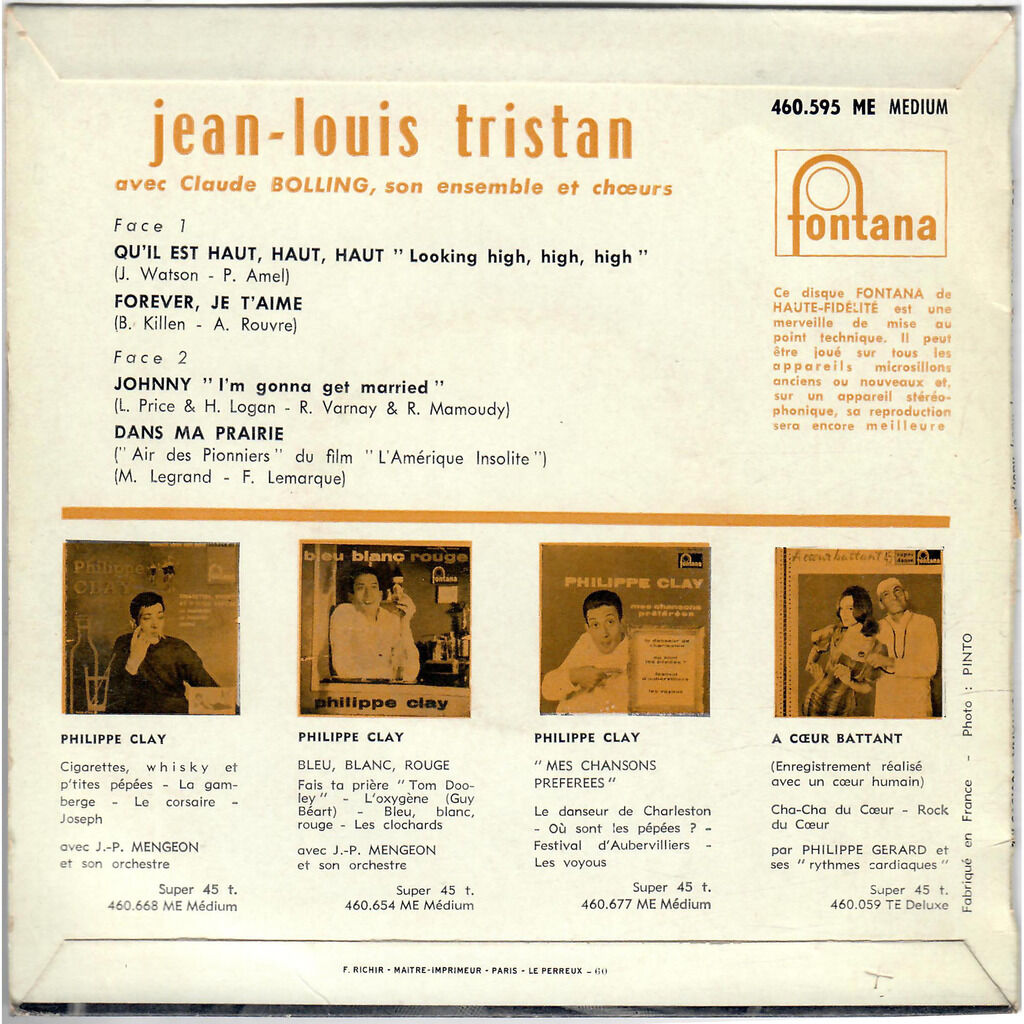  Jean-Louis Tristan Avec Claude Bolling  -  qu'il est haut haut haut 