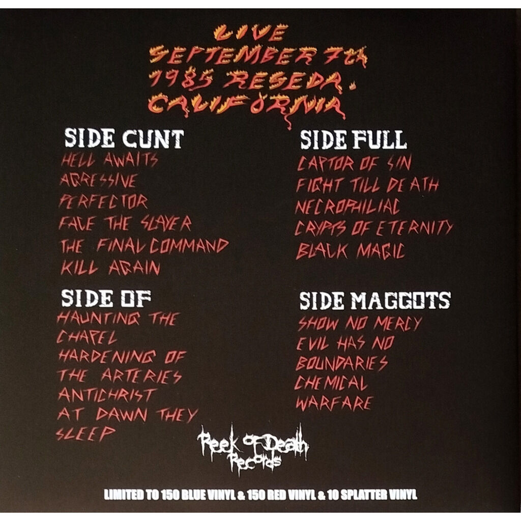  Slayer  -  cunt full of maggots 