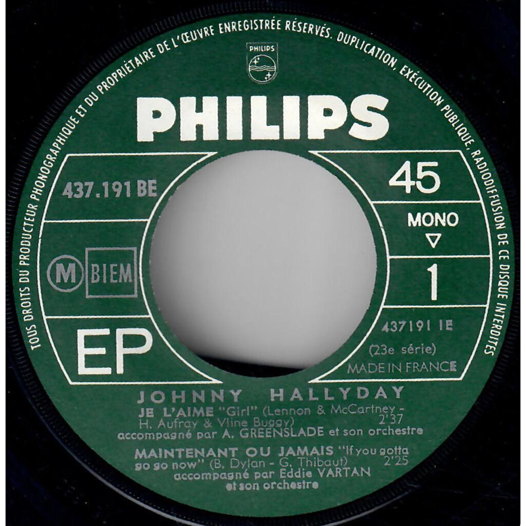  Johnny Hallyday  -  je l'aime 
