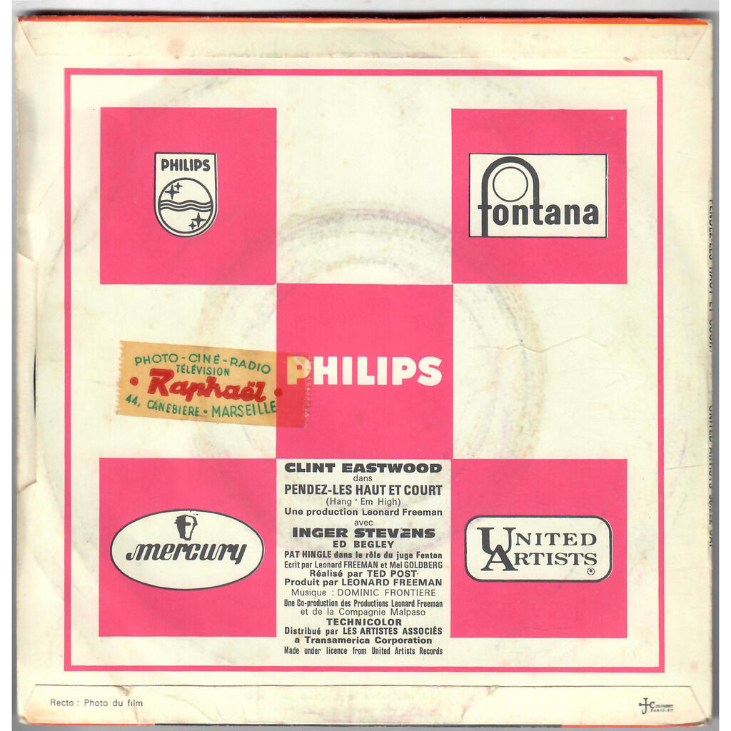  Dominic Frontiere And His Orchestra  -  pendez-les haut et court (hang 'em high) 