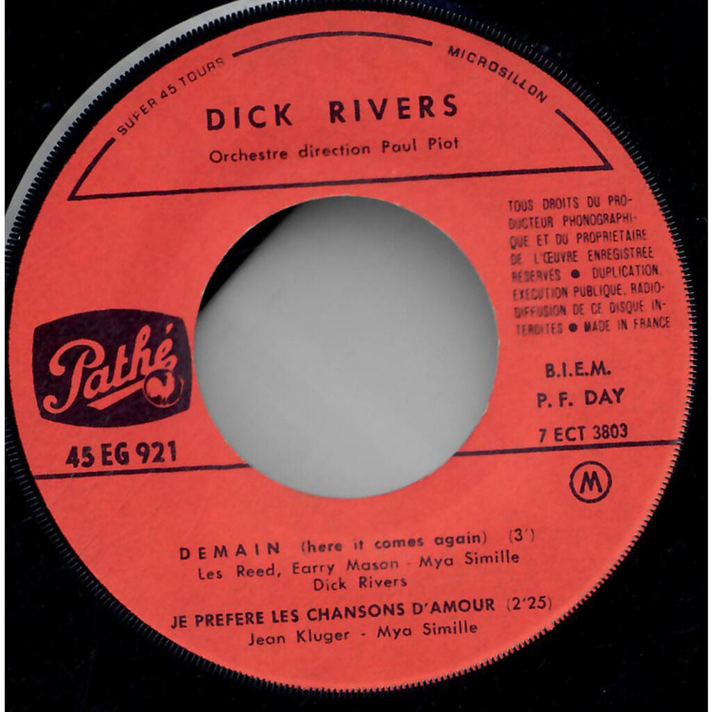  Dick Rivers  -  demain 