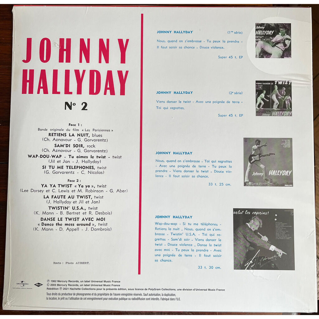  Johnny Hallyday  -  n°2 (retiens la nuit) 