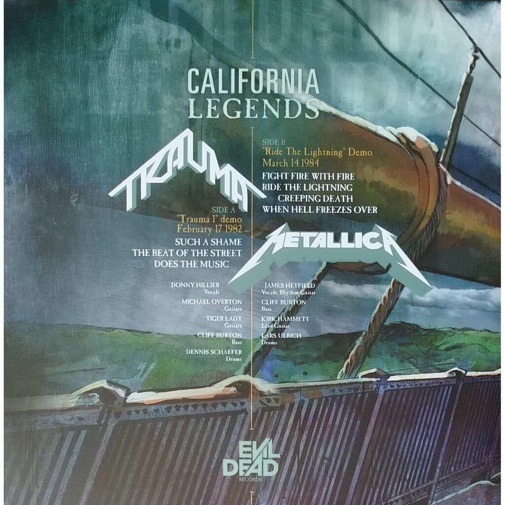  Trauma / Metallica  -  california legends -green swirl with purple vinyl 
