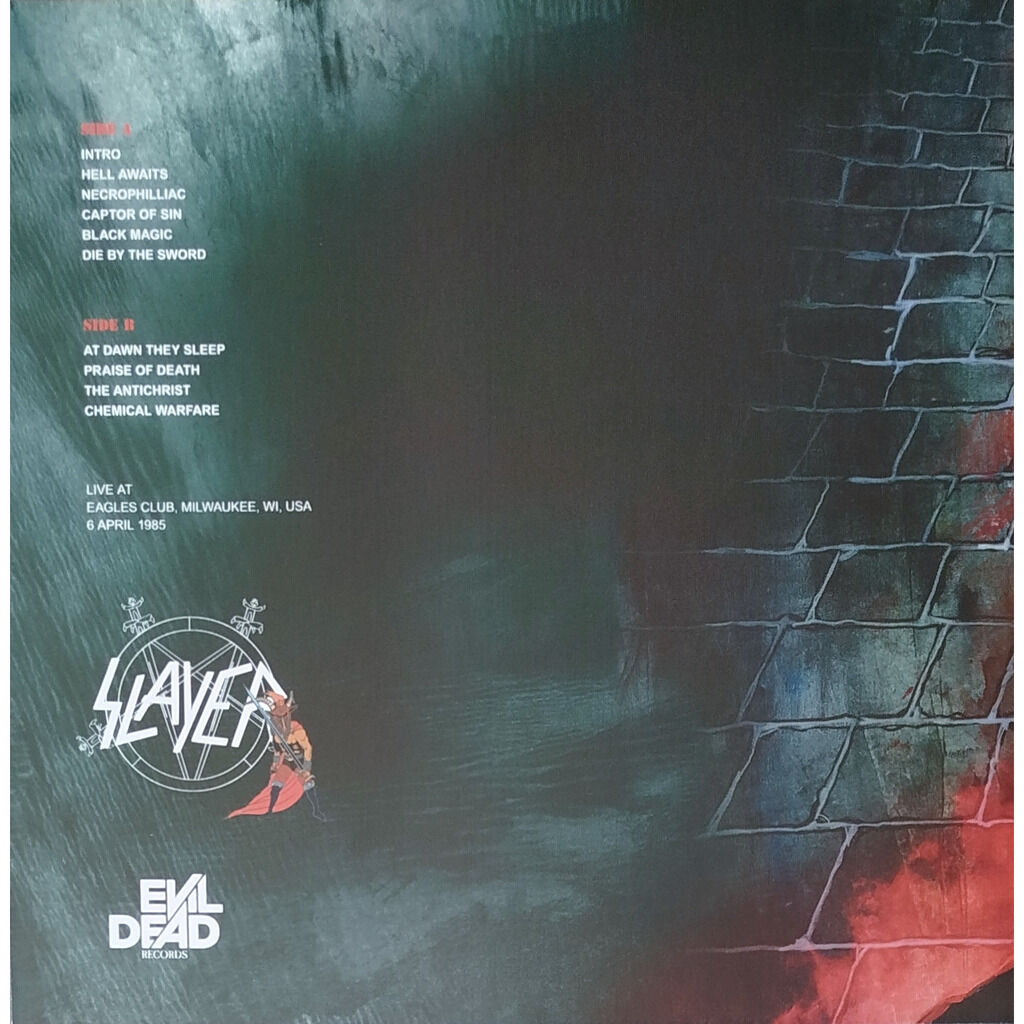  Slayer  -  combat tour -clear / blood splatter vinyl 