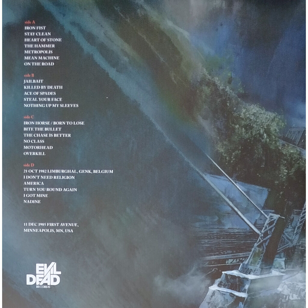  Motörhead  -  it never gets dark usa '85 tour -blue marble vinyl 