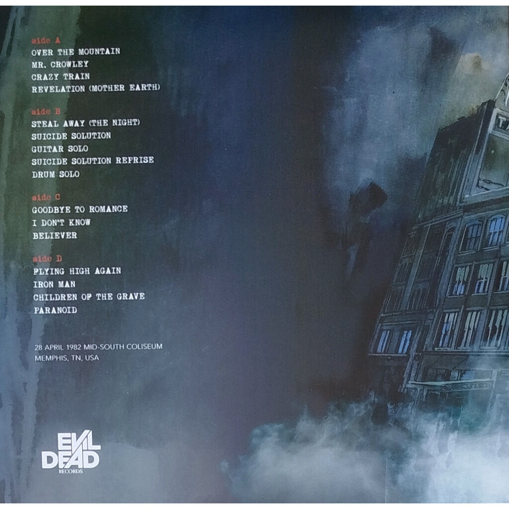  Ozzy Osbourne  -  diary of madman usa '82 tour -black vinyl with numbered lithography 