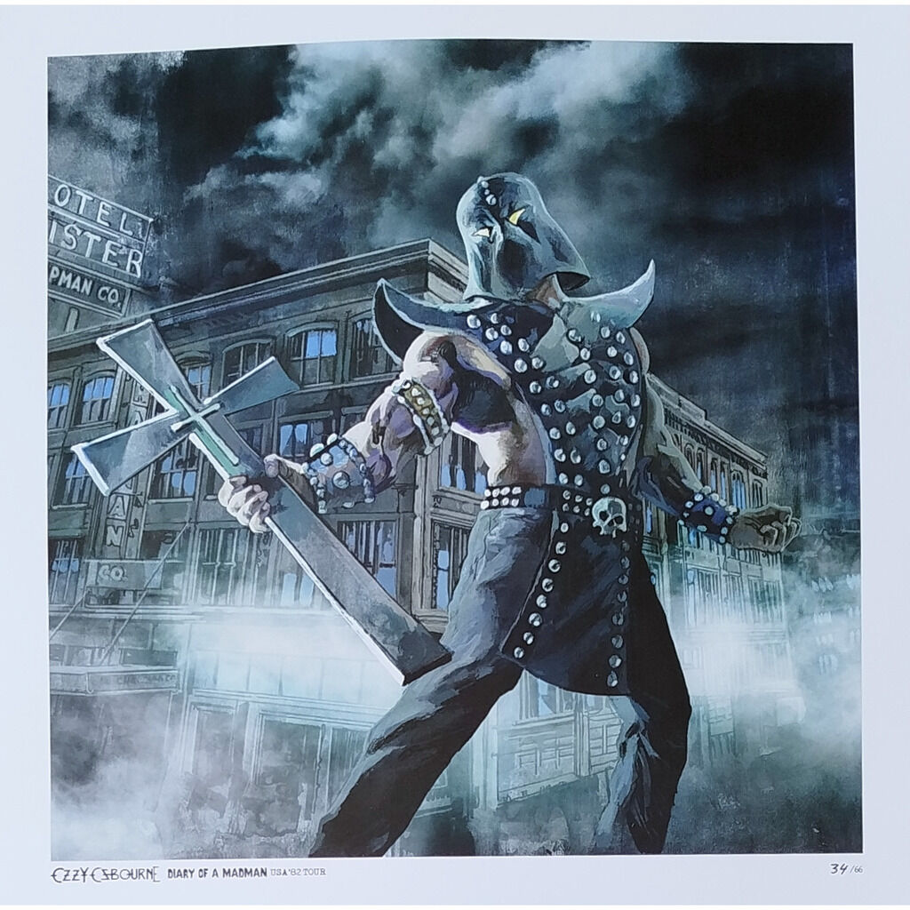  Ozzy Osbourne  -  diary of madman usa '82 tour -black vinyl with numbered lithography 