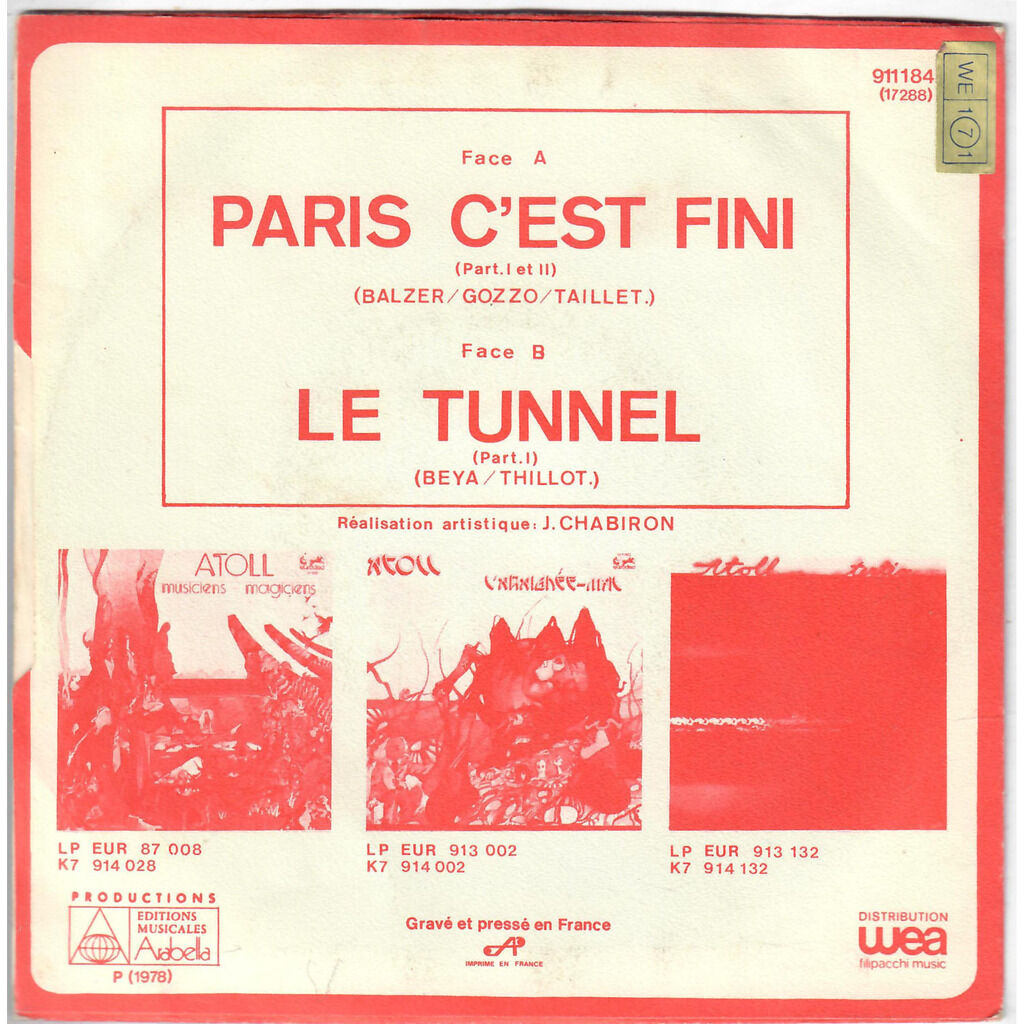  Atoll  -  paris c'est fini 