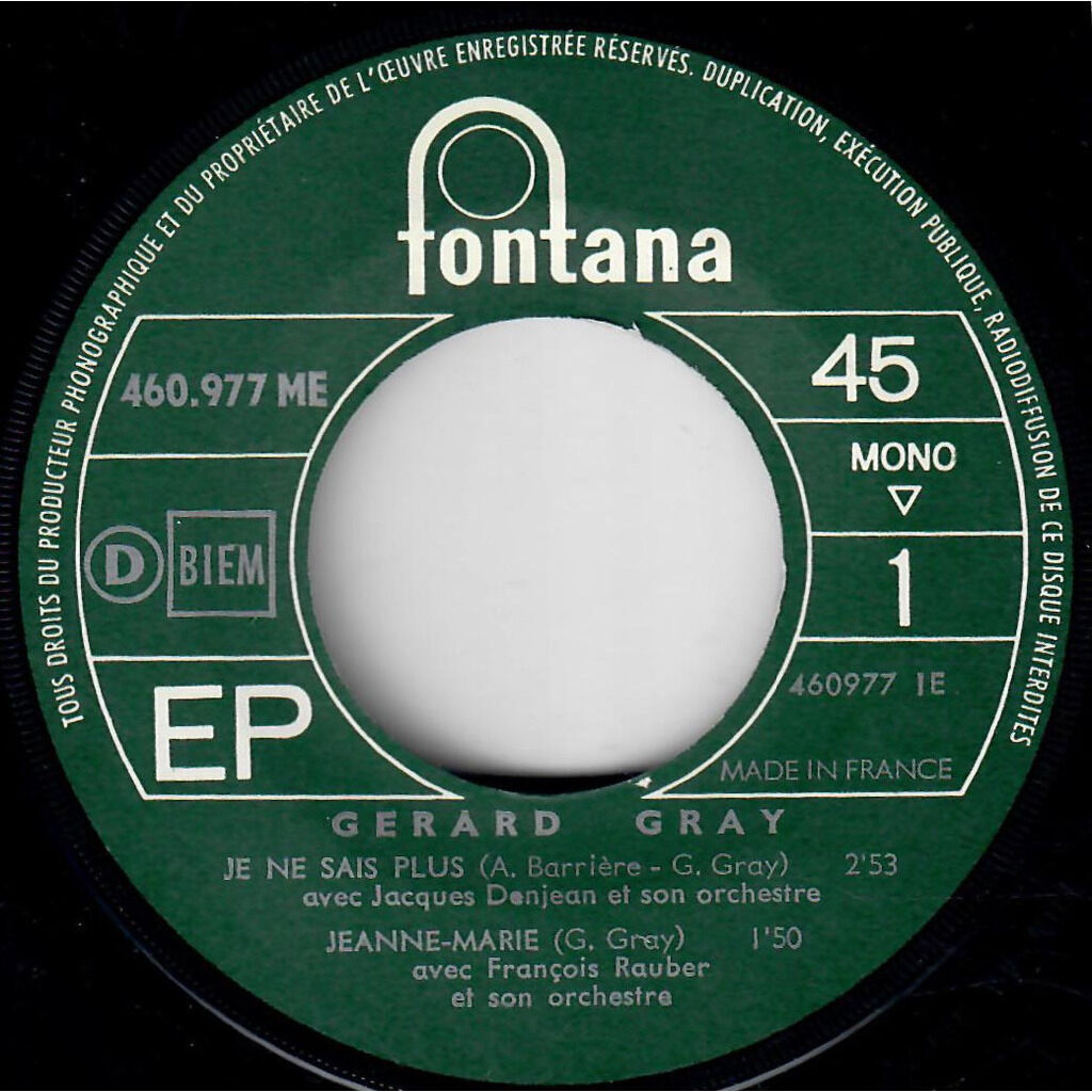  Gérard Gray  -  je ne sais plus 