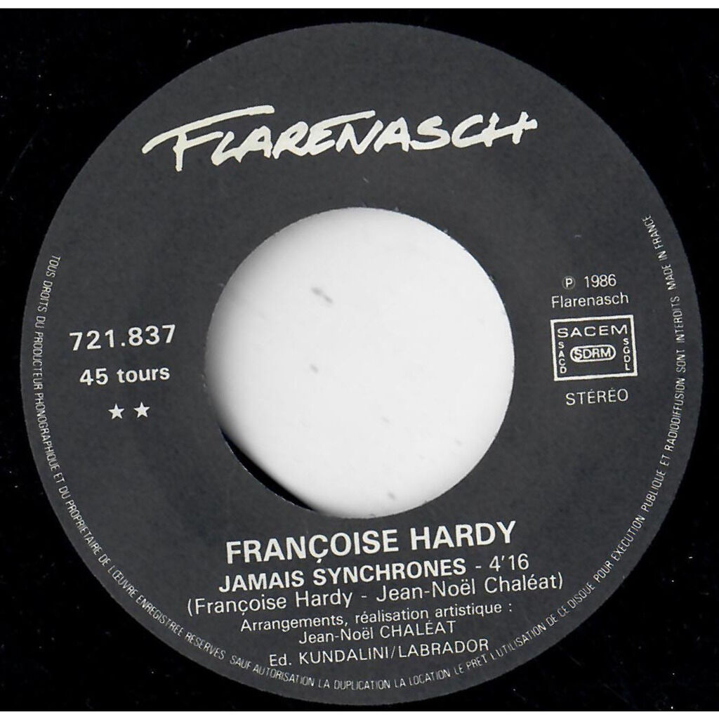  Françoise Hardy  -  jamais synchrones 