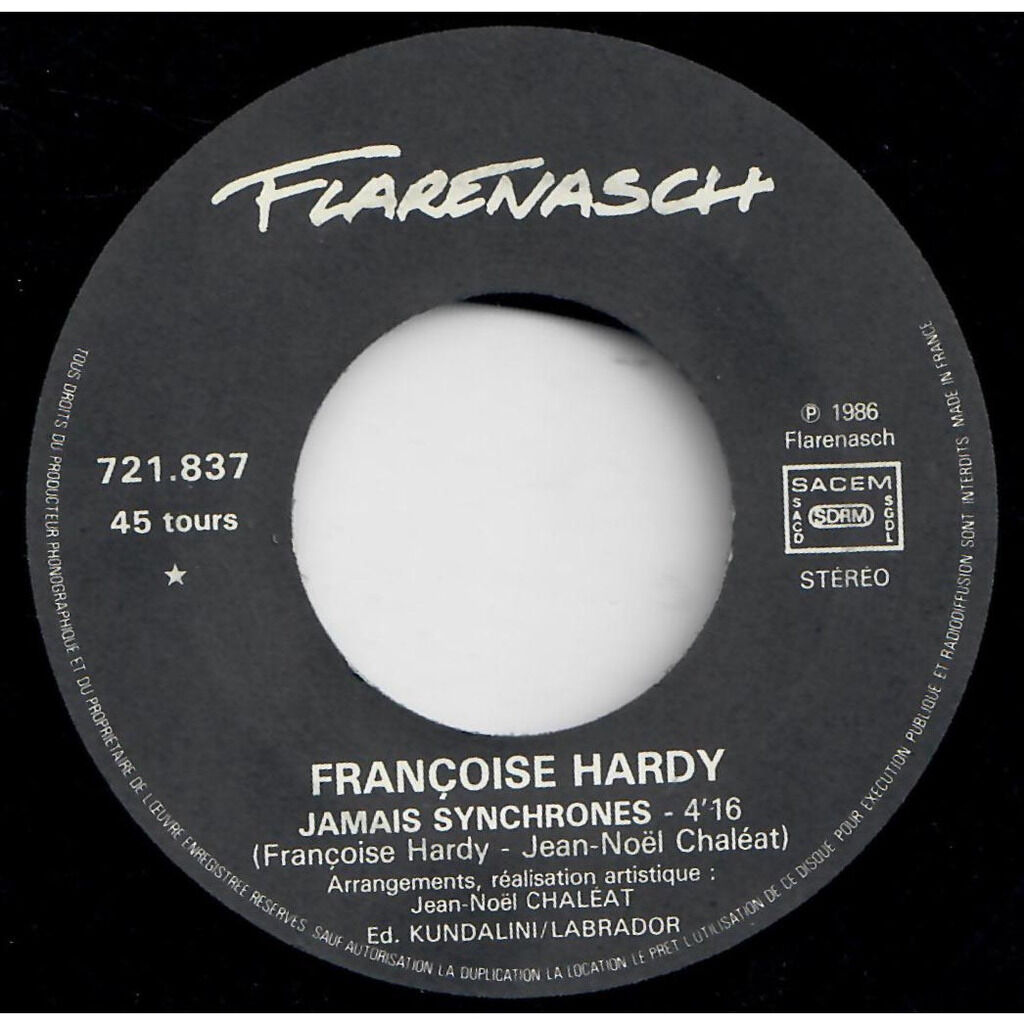  Françoise Hardy  -  jamais synchrones 