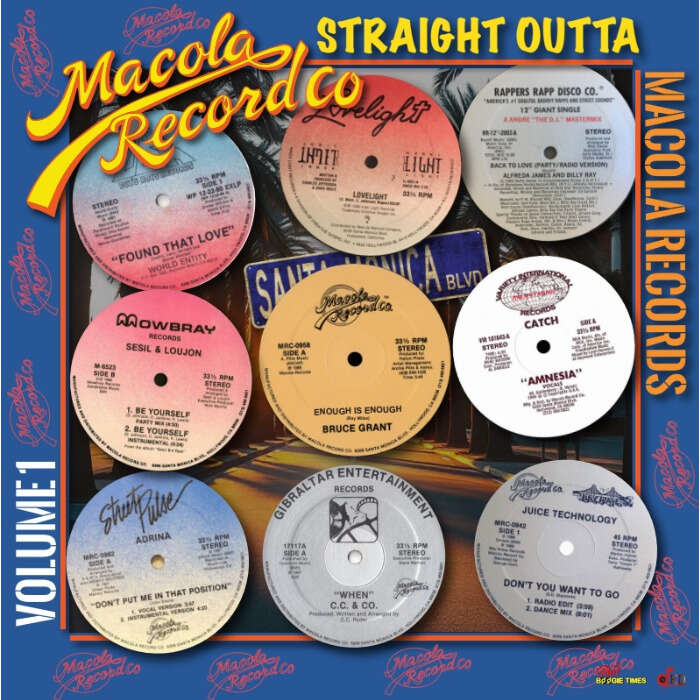  BEST OF MACOLA RECORDS.  -  bruce grant / alfreda james & billy ray / world entity / sesil & loujon / catch / juice technology / c.c. & co. etc.... 