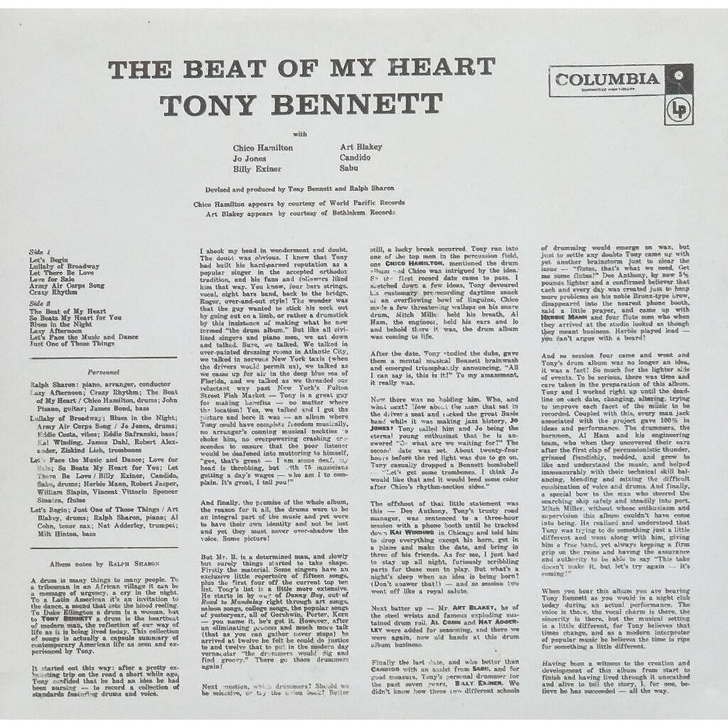  TONY BENNETT  -  the beat of my heart 