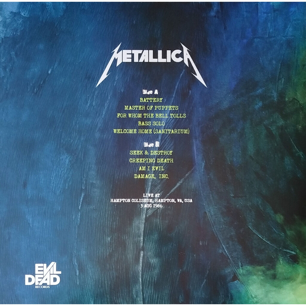 Metallica  -  damage inc. tour -green&blue split vinyl 