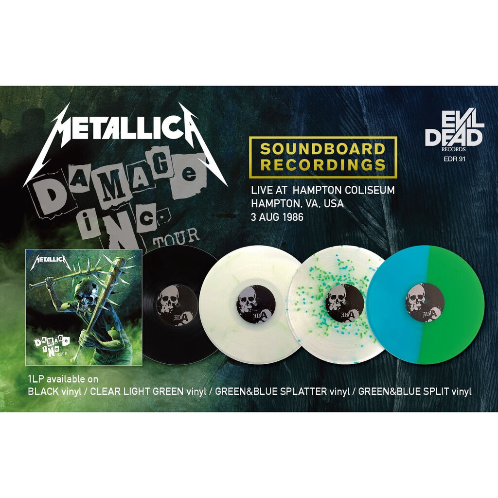  Metallica  -  damage inc. tour -green&blue split vinyl 