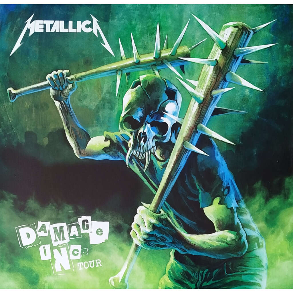  Metallica  -  damage inc. tour -green&blue split vinyl 