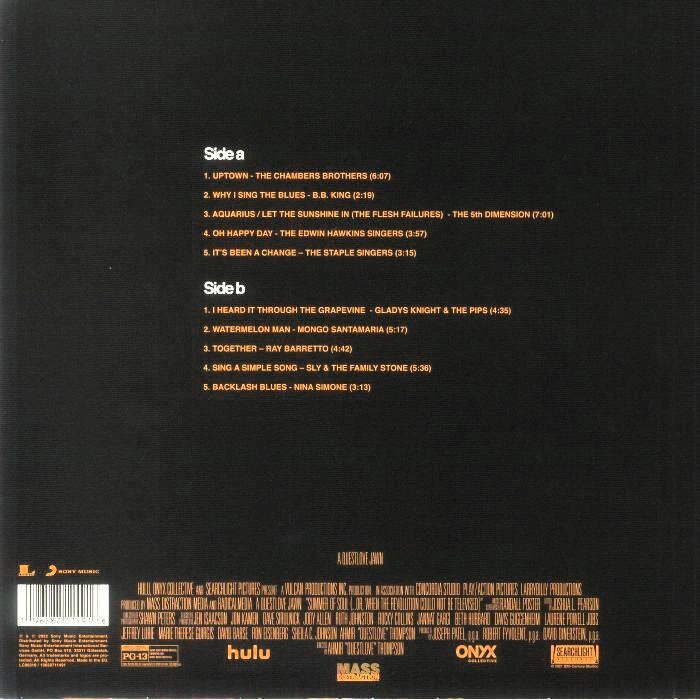  Various  -  summer of soul (...or, when the revolution could not be televised) highlights from original motion picture soundtrack 