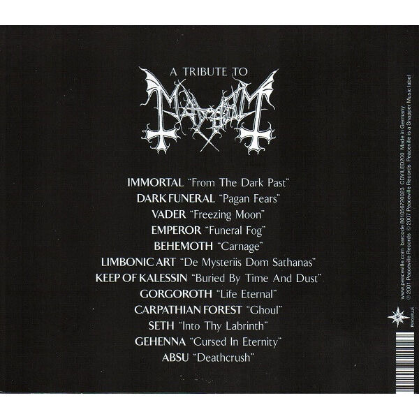  Various  -  a tribute to mayhem: originators of the northern darkness 