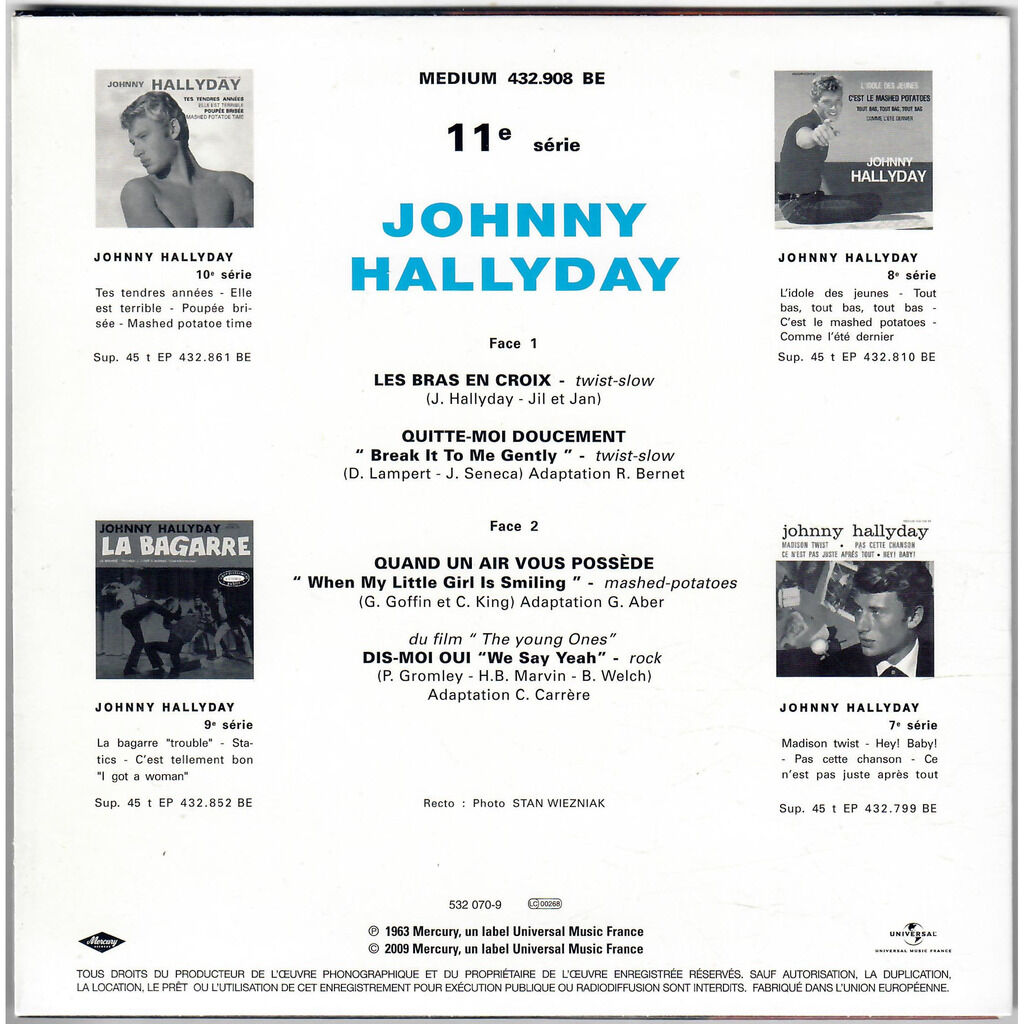  Johnny Hallyday  -  les bras en croix 