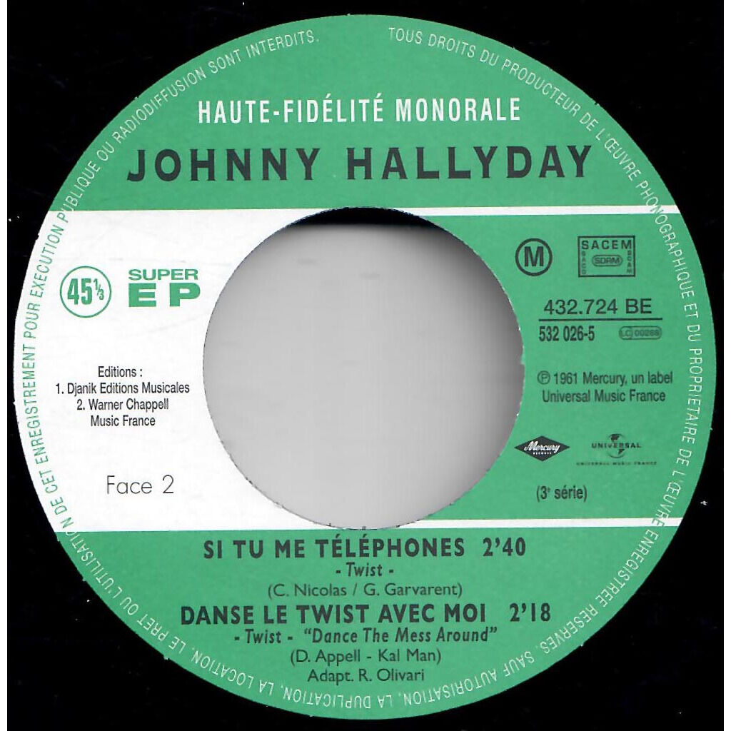  Johnny Hallyday  -  wap-dou-wap ' tu aimes le twist ' 