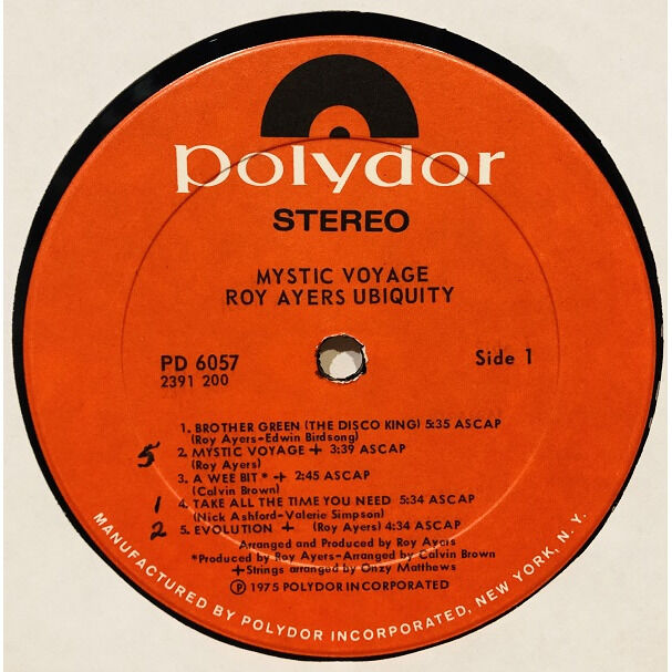 Roy Ayers Ubiquity mystic voyage , 33T en vente sur SofaRecords