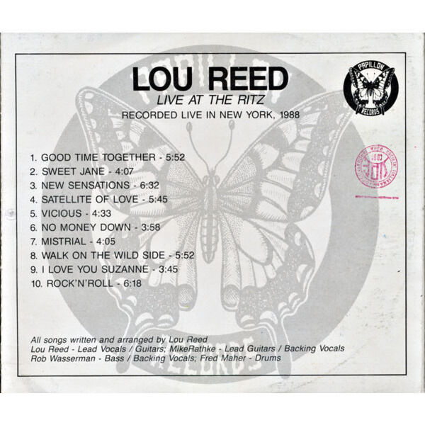  LOU REED  -  live at the ritz 