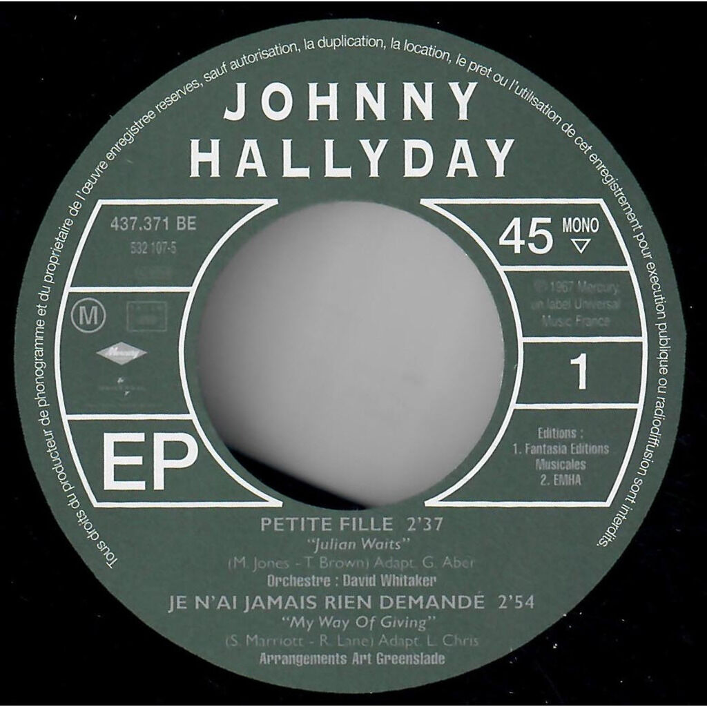  Johnny Hallyday  -  petite fille 