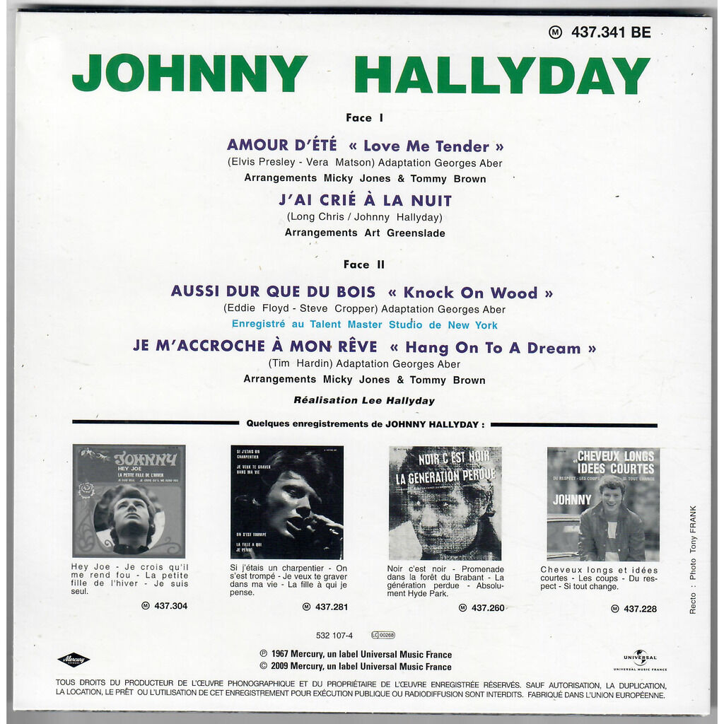  Johnny Hallyday  -  amour d'été 