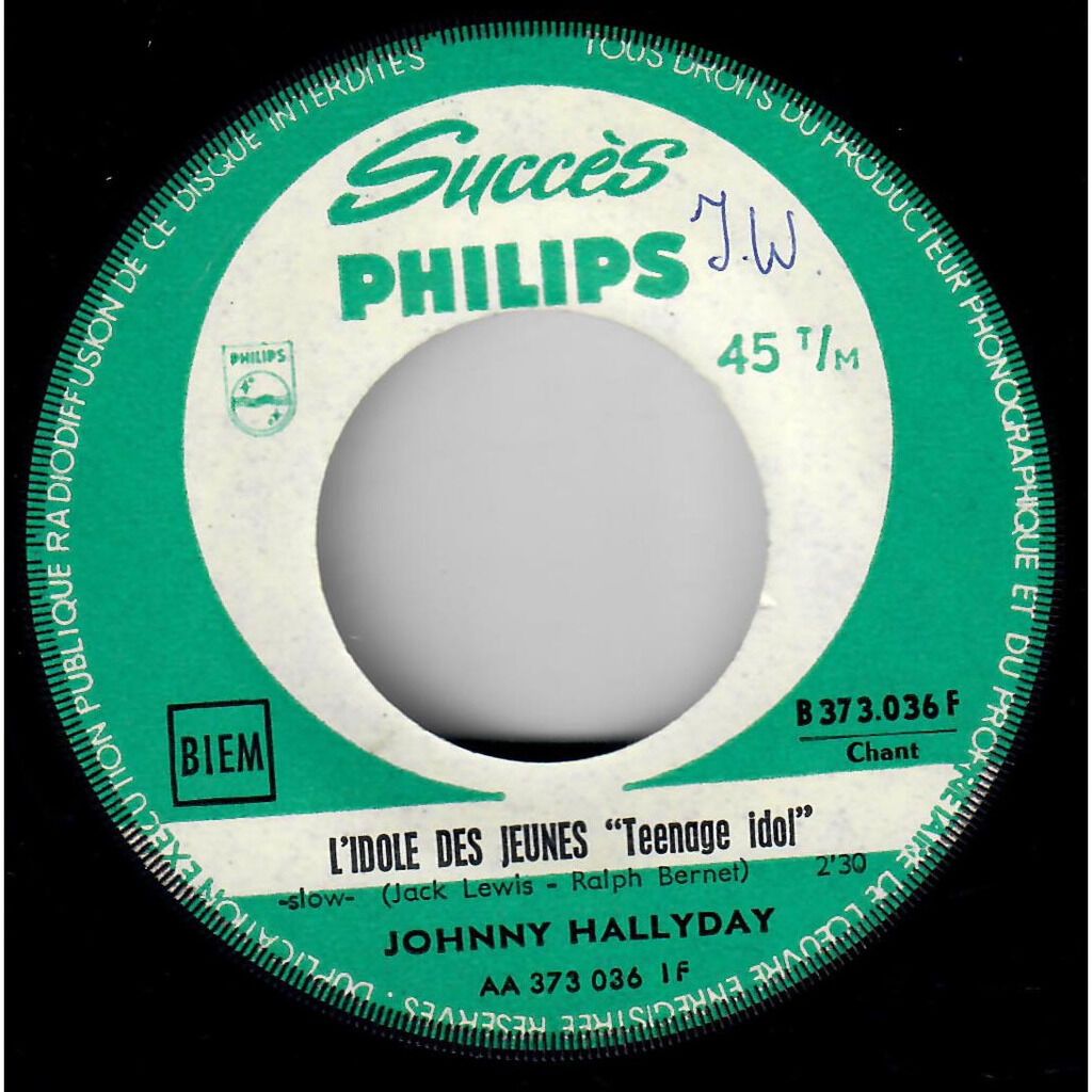  Johnny Hallyday  -  l'idole des jeunes 