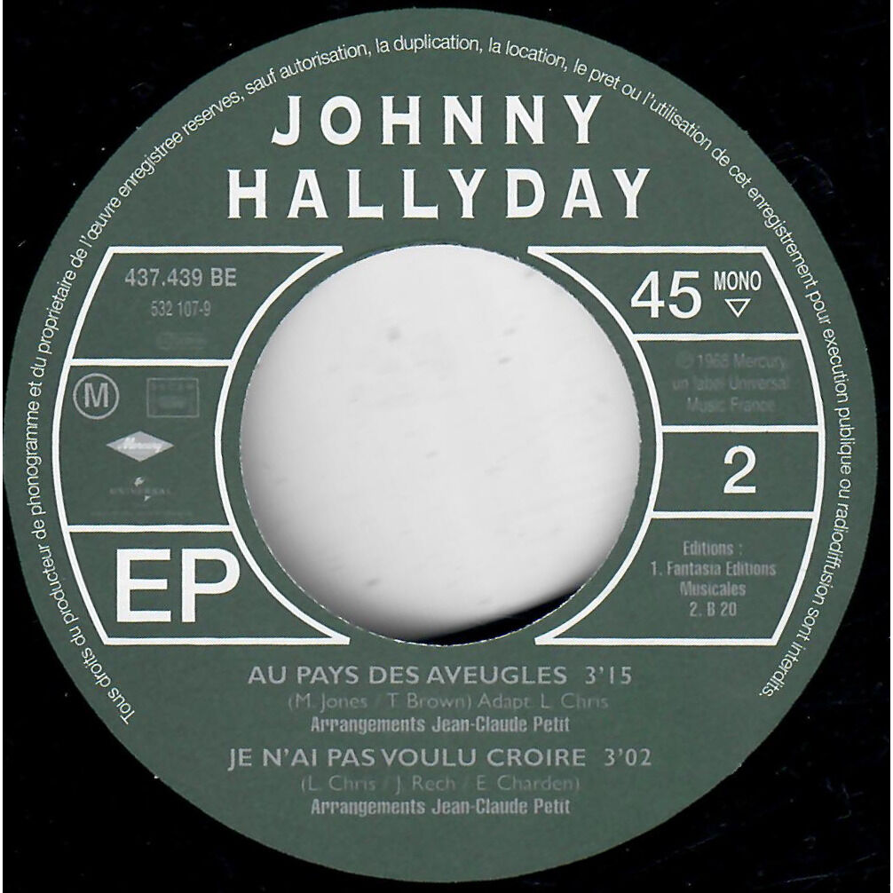  Johnny Hallyday  -  entre mes mains 