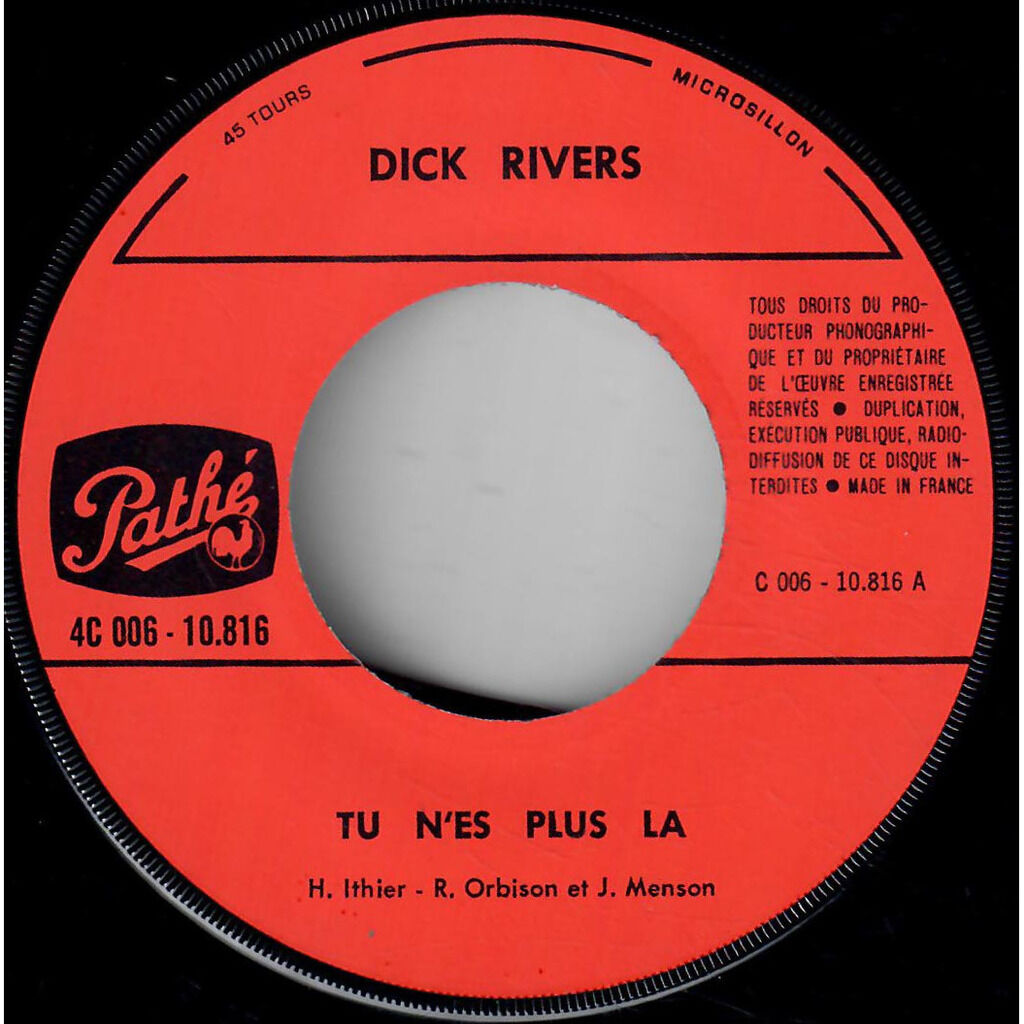  Dick Rivers  -  tu n'es plus la 