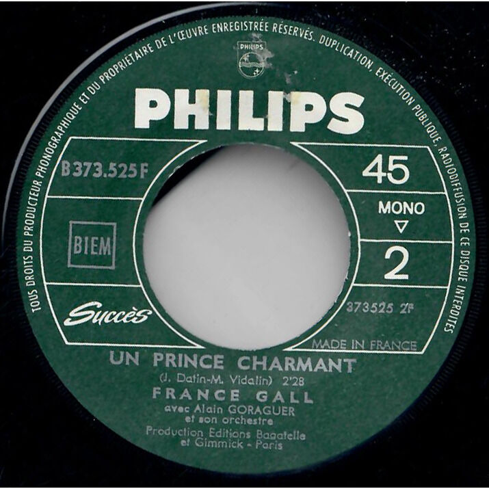  France Gall  -  dis a ton capitaine / un prince charmant 