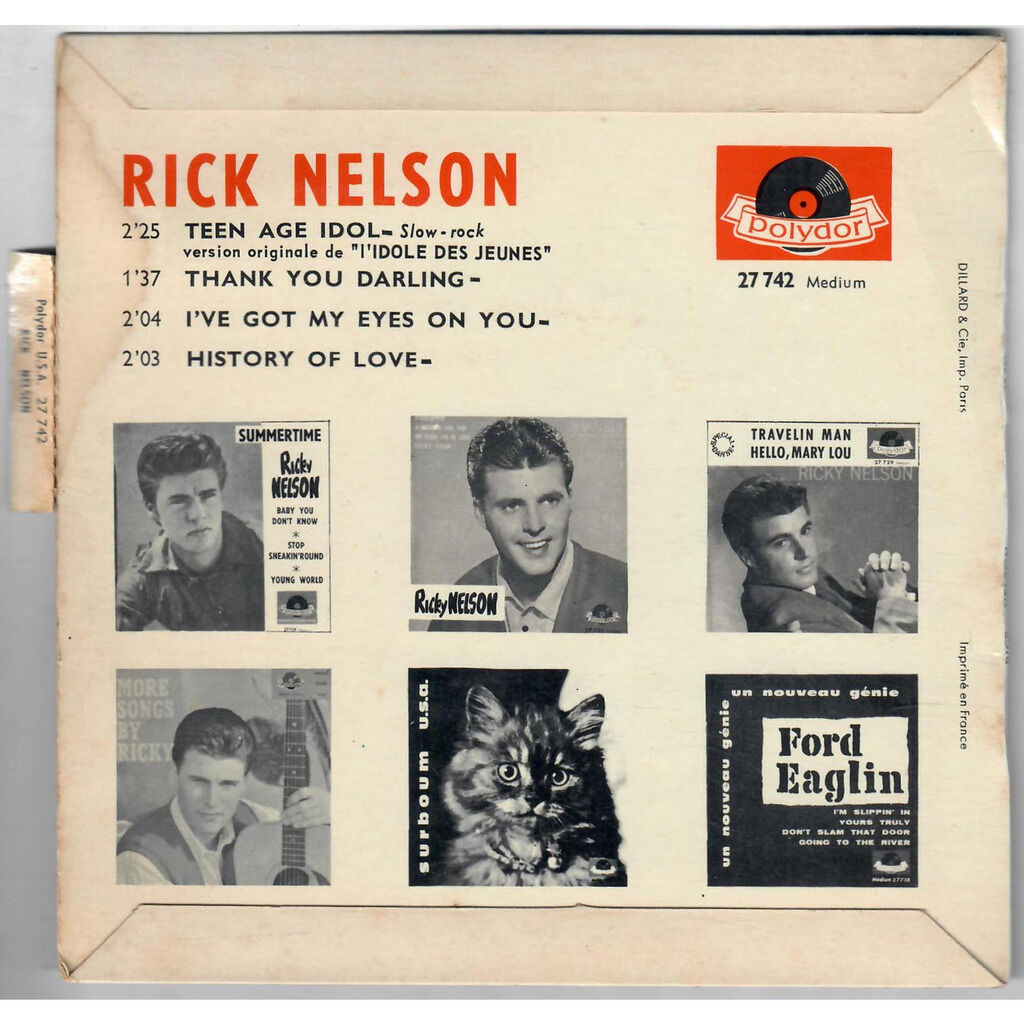  Ricky Nelson (2)  -  version originale de : l'idole des jeunes 