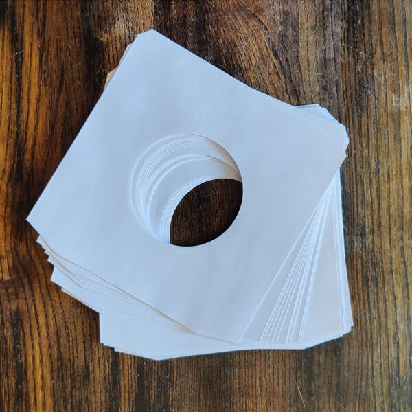  Lot de 50 sous pochettes Deluxe (innersleeve) pour protection Vinyle 45T avec trou  -  pour disque vinyle 7 pouces (singles) 