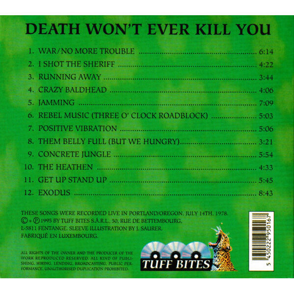  BOB MARLEY & THE WAILERS  -  death won't ever kill you 