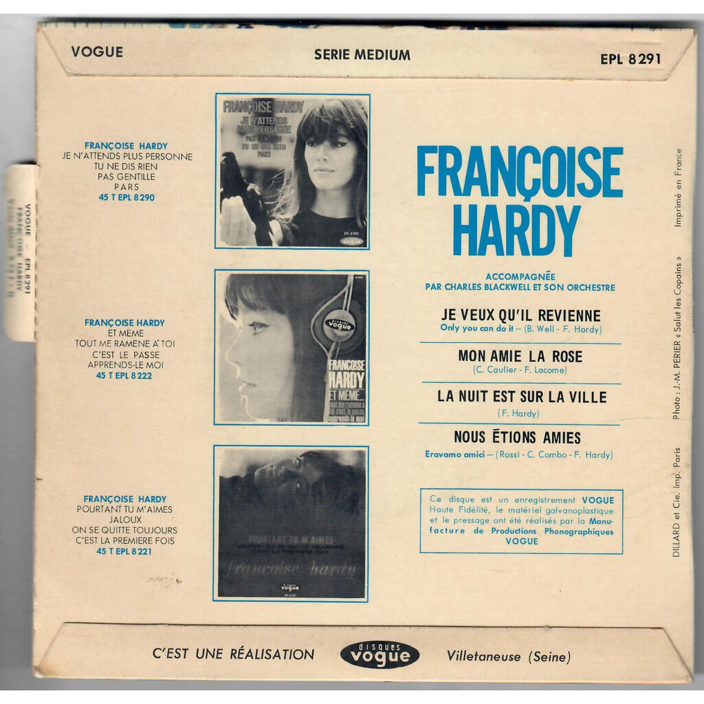  Françoise Hardy  -  je veux qu'il revienne 
