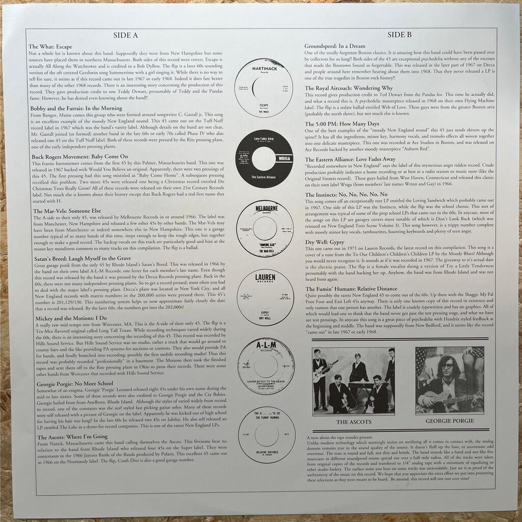  Various  -  relative distance (a compilation of new england garage bands) 
