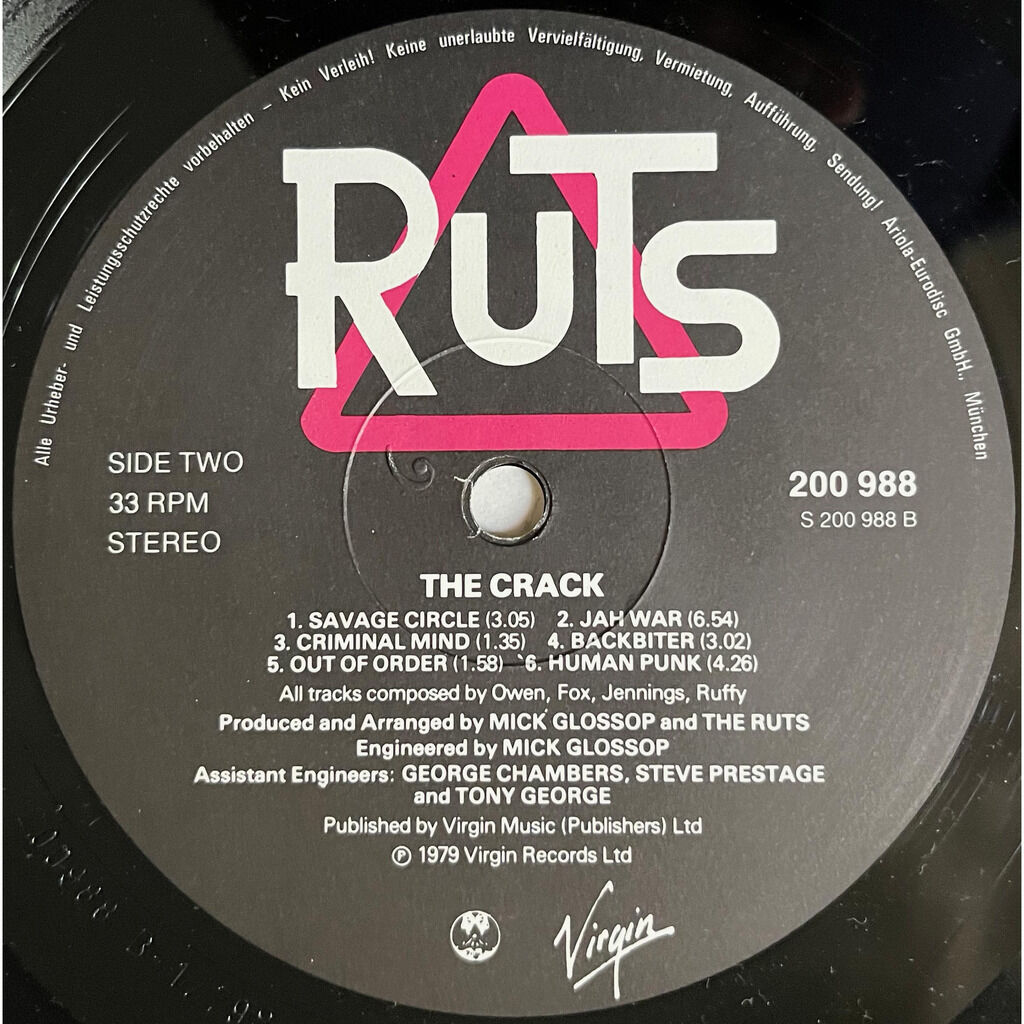  The Ruts  -  the crack 