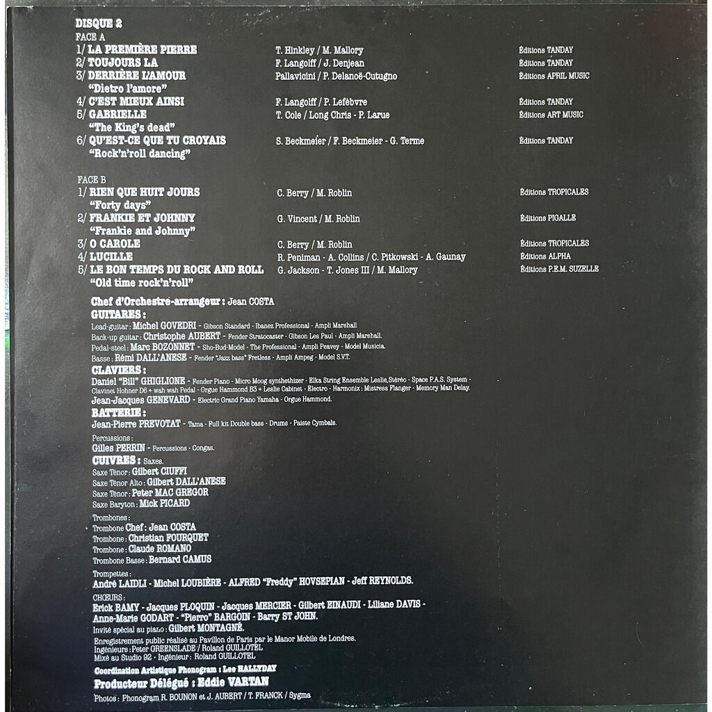  Johnny Hallyday  -  pavillon de paris 