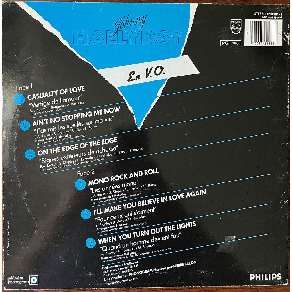  Johnny Hallyday  -  en v.o. 