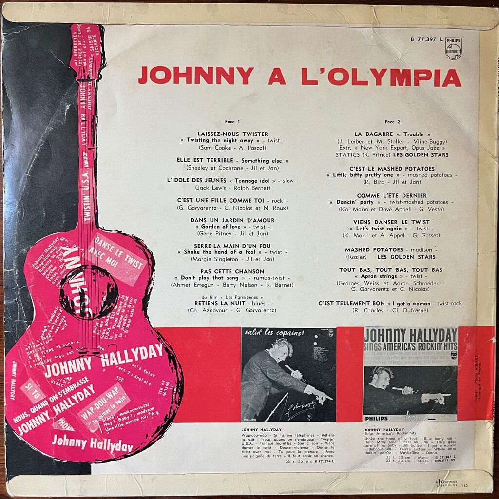  Johnny Hallyday  -  à l'olympia 