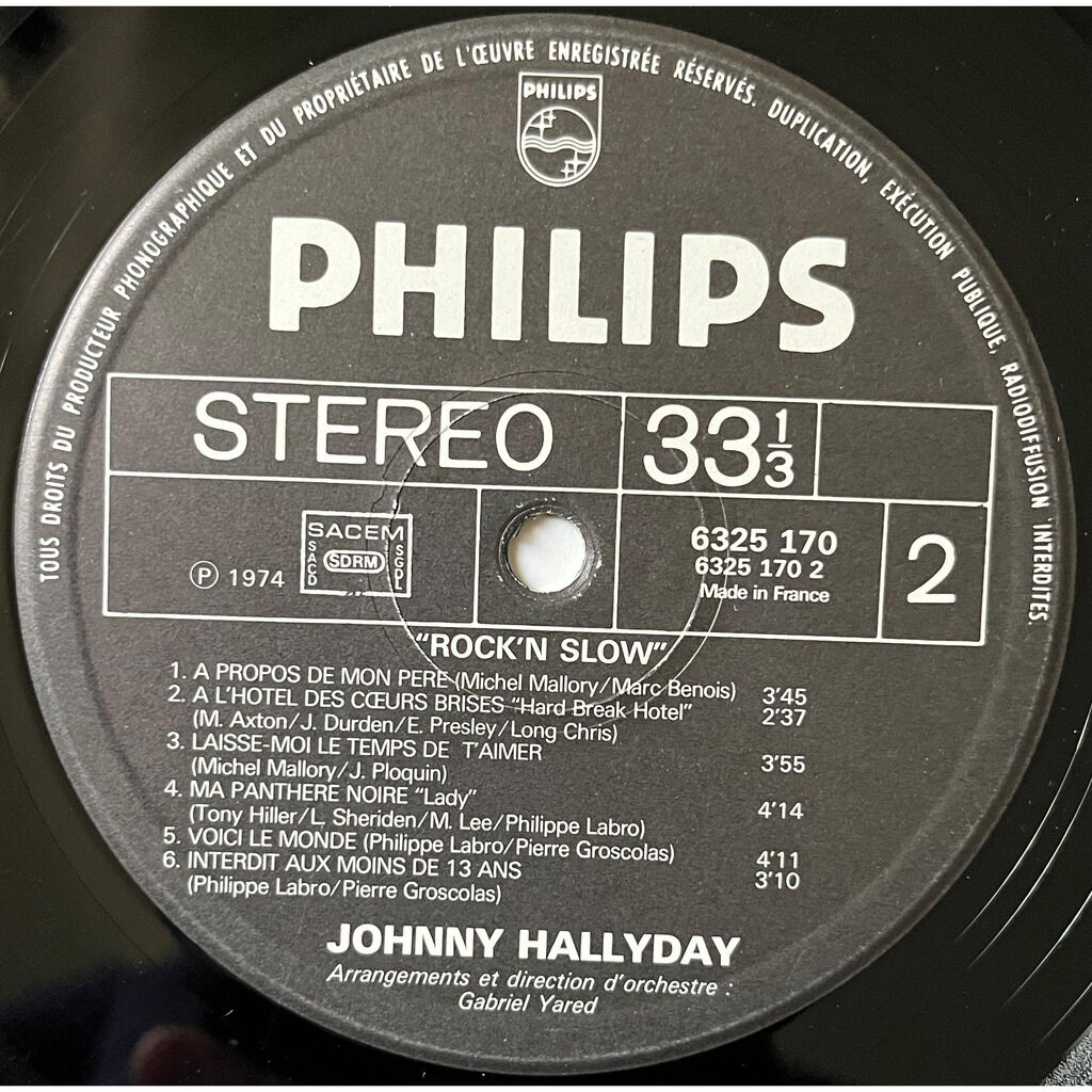  Johnny Hallyday  -  rock'n slow 