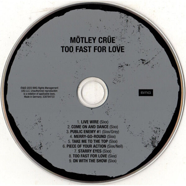  Mötley Crüe  -  too fast for love 